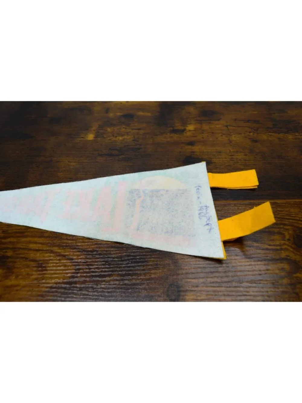 Vintage Lake Tahoe Felt Pennant With Emerald Bay Graphic Retro Souvenir 12 inche